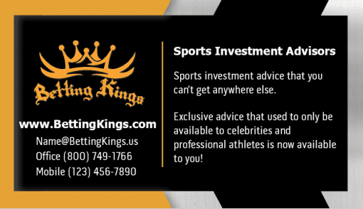 Betting Kings Business Cards – Black and Orange
