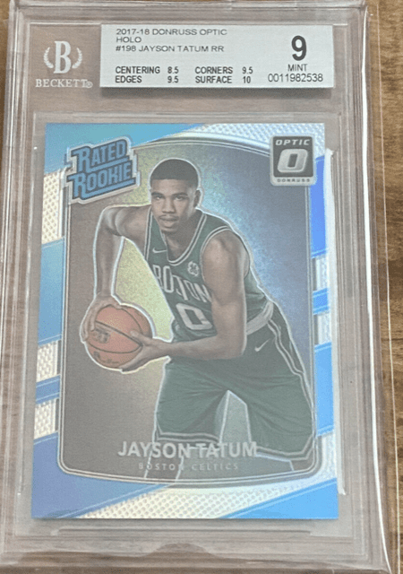 Jayson Tatum 2017-18 Panini Donruss Optic Rated Rookie Holo RC BGS 9 Mint low res
