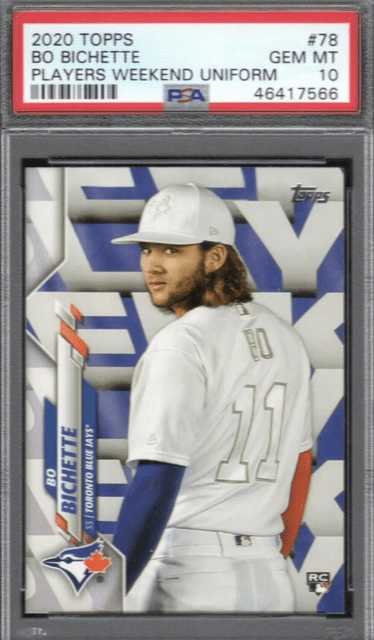 PSA 10 GEM MINT 2020 Topps 78 Bo Bichette Players Weekend Uniform SP 400-410