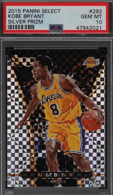 2015 Select Silver Prizm Kobe Bryant #292 PSA 10 GEM MINT Front