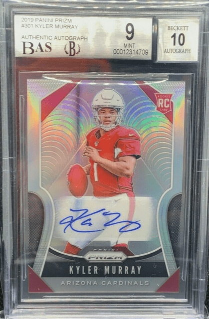 2019 Panini Prizm Kyler Murray Auto #301 Beckett BAS 9 RC Rookie 700-725