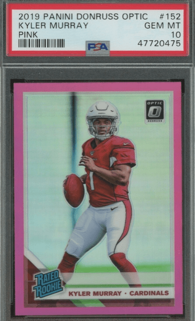 2019 Donruss Optic Pink #152 Kyler Murray Cardinals RC Rookie PSA 10 GEM MINT 300-325
