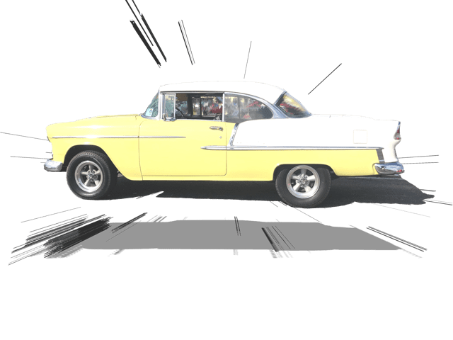 Yellow Classic Car 3D (med res)